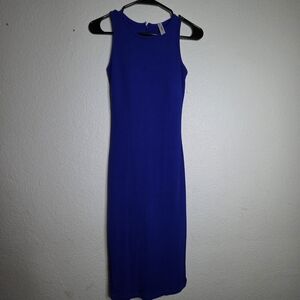 Elegant Blue Sleeveless Dress